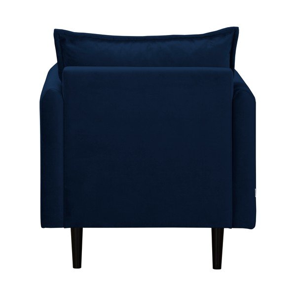 Poltrona blu scuro con rivestimento in velluto Juli – Ropez-image-3