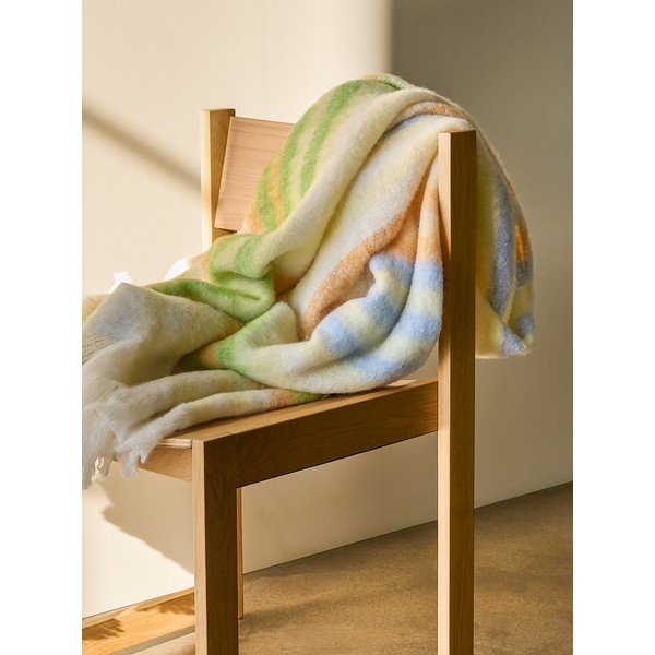 Coperta di lana giallo/verde 140x200 cm Loom - Hübsch-image-1