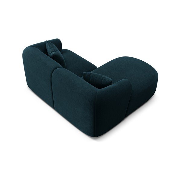 Divano angolare color petrolio (con penisola a sinistra/con chaise lounge) con rivestimento in velluto Campi – Cosmopolitan Design-image-4