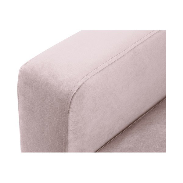 Poltrona lounge in velluto rosa, angolo sinistro Harmony - Kooko Home-image-1