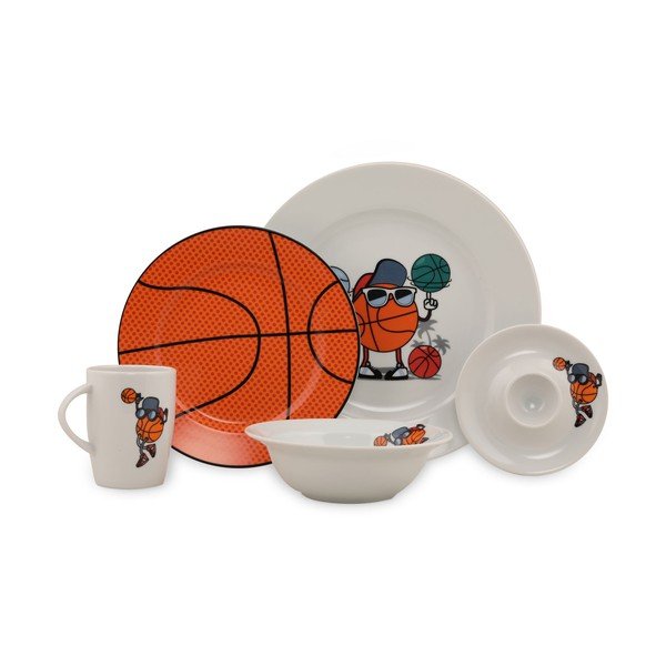 Set da pranzo in porcellana per bambini da 5 pezzi Basket - Kütahya Porselen
