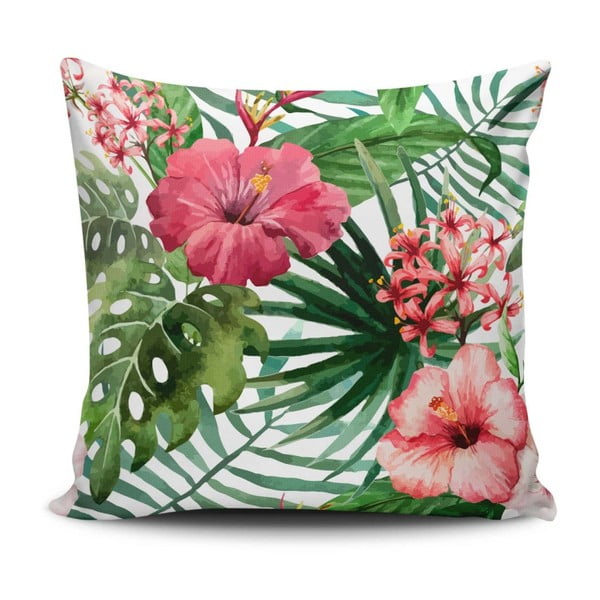Cuscino in misto cotone Jungle Flowers, 45 x 45 cm - Cushion Love