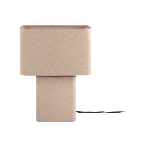 Lampada da tavolo beige in metallo (altezza totale 33 cm) Boaz Recto – Leitmotiv-image-3