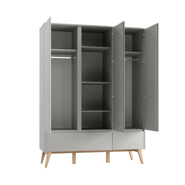 Armadio grigio per bambini 149x52,5 cm Swing - Pinio-image-4