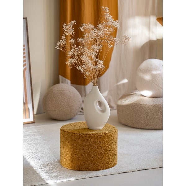 Pouf per bambini marrone con rivestimento in bouclé – Wigiwama-image-3