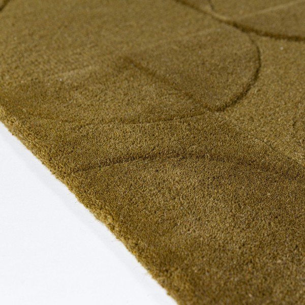 Tappeto rotondo verde scuro in lana tessuto a mano ø 160 cm Gigi – Flair Rugs-image-3