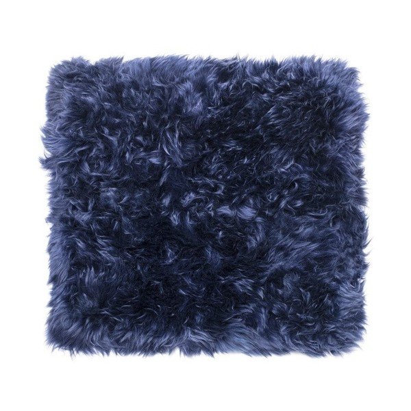 Tappeto in pelle di pecora blu scuro Zealand Square, 70 x 70 cm - Royal Dream