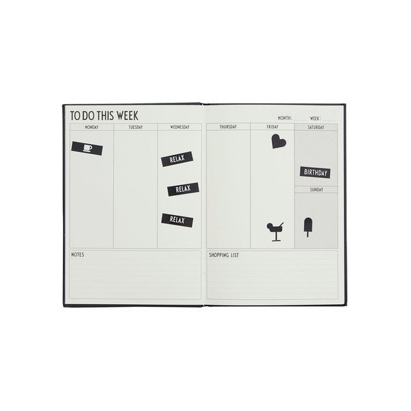 Piani settimanali neri - Design Letters-image-1