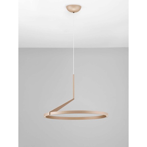 Lampadario LED oro rosa in alluminio con intensità regolabile ø 60 cm Tilia – Nova Luce-image-4