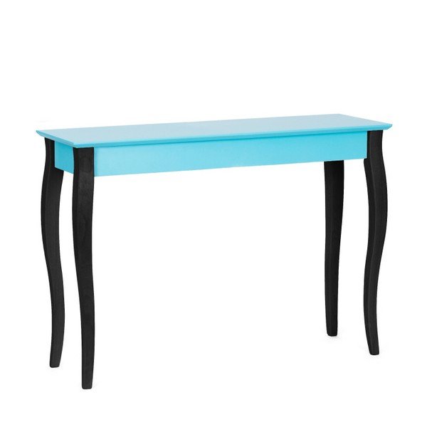 Consolle turchese con gambe nere Lilo, larghezza 105 cm - Ragaba