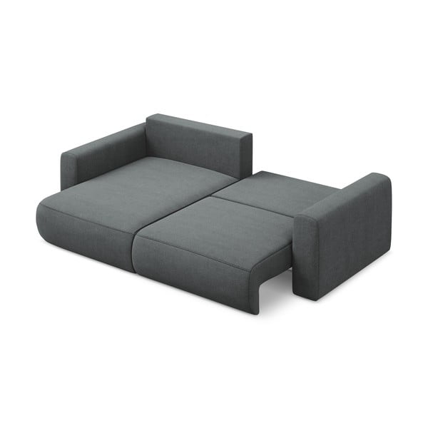 Divano angolare grigio scuro allungabile/con contenitore (con penisola a sinistra/con chaise lounge) Kapua – Makamii-image-4