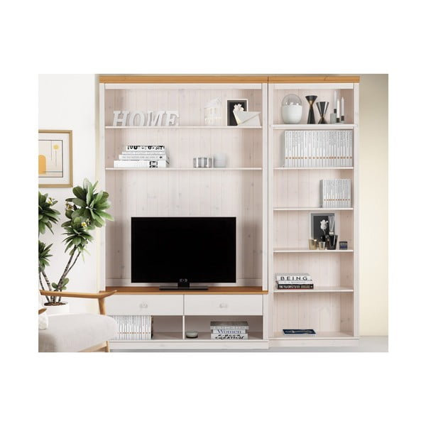 Set TV in legno di pino bianco 214x223 cm Anita - Støraa-image-2