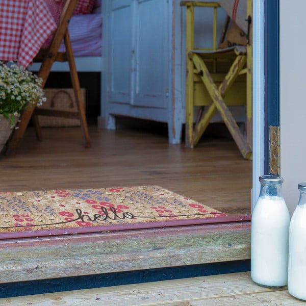 Zerbino in fibre di cocco 40x120 cm Hello Scribbly Floral – Artsy Doormats-image-3