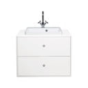 Mobile sospeso bianco con lavabo senza miscelatore 80x62 cm Color Bath - Tom Tailor