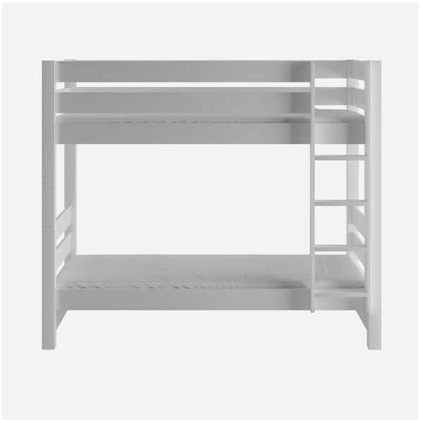Letto da bambini a castello bianco in pino massiccio 90x200 cm Jan – Olivia Living-image-2