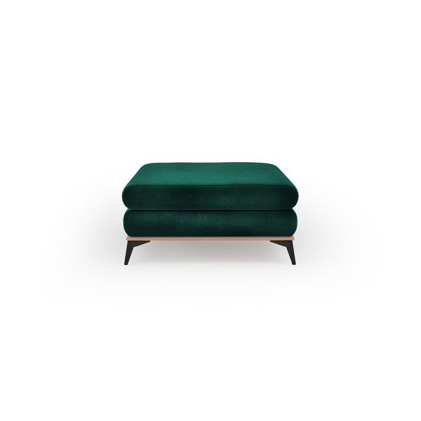Pouf verde bottiglia con rivestimento in velluto Astre - Windsor & Co Sofas-image-3
