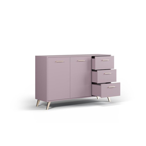 Cassettiera bassa rosa 140x86 cm Burren - Cosmopolitan Design-image-4