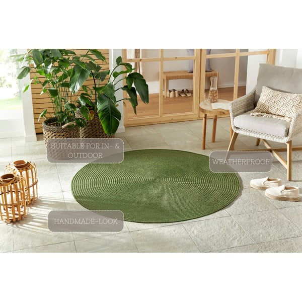 Tappeto verde rotondo per esterni ø 200 cm - NORTHRUGS-image-4