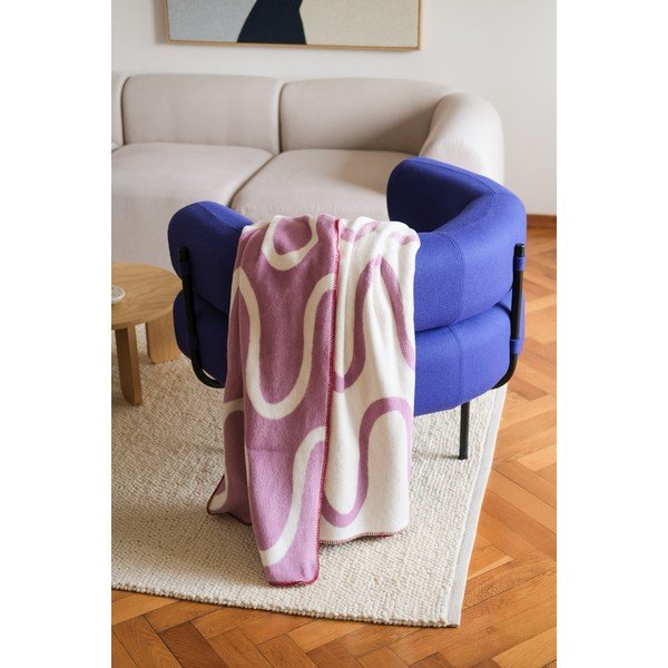 Coperta rosa 150x200 cm Swirl – noo.ma-image-1