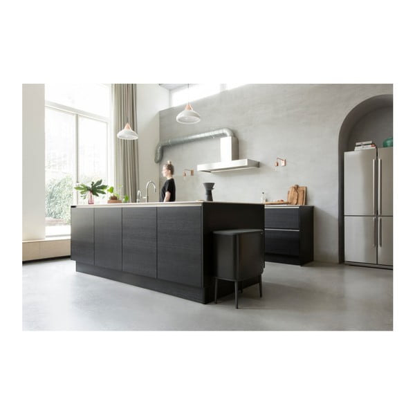 Cestino per la spazzatura in acciaio in nero opaco per raccolta differenziata/touch 33 l Bo Touch Bin – Brabantia-image-1