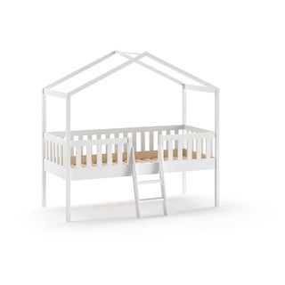 Letto per bambini in legno di pino bianco rialzato 90x200 cm DALLAS - Vipack
