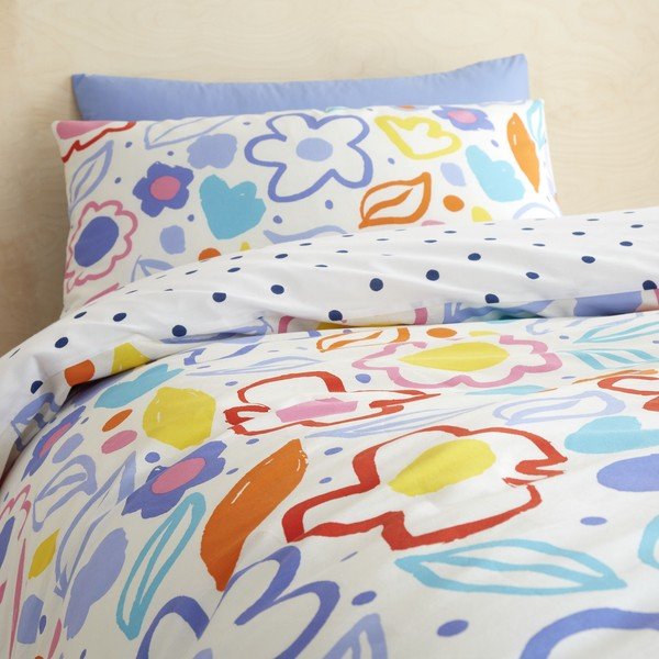 Biancheria da letto in cotone per bambini 200x135 cm Blomme Floral - Pineapple Elephant-image-2