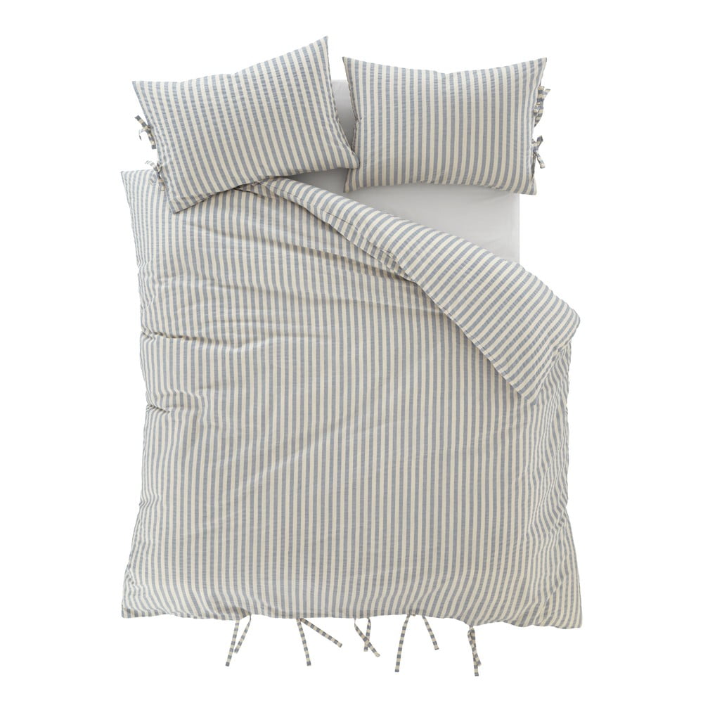 Biancheria da letto blu per letto singolo 135x200 cm Zanzibar Stripe – Pineapple Elephant | Biancheria da letto