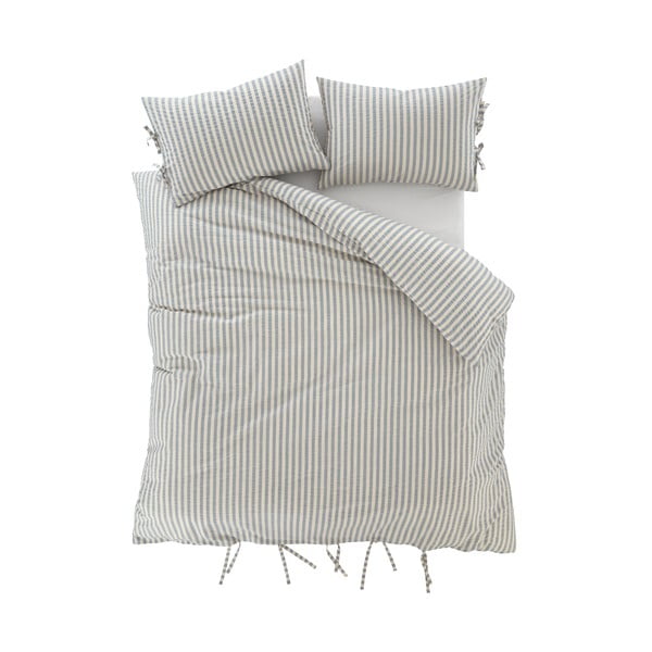 Biancheria da letto blu per letto matrimoniale 200x200 cm Zanzibar Stripe – Pineapple Elephant