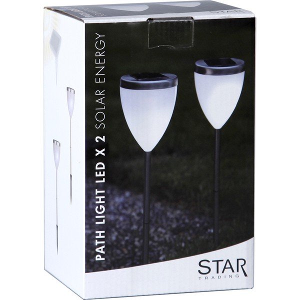 Set di 2 luci solari da giardino a LED, altezza 34 cm - Star Trading-image-2