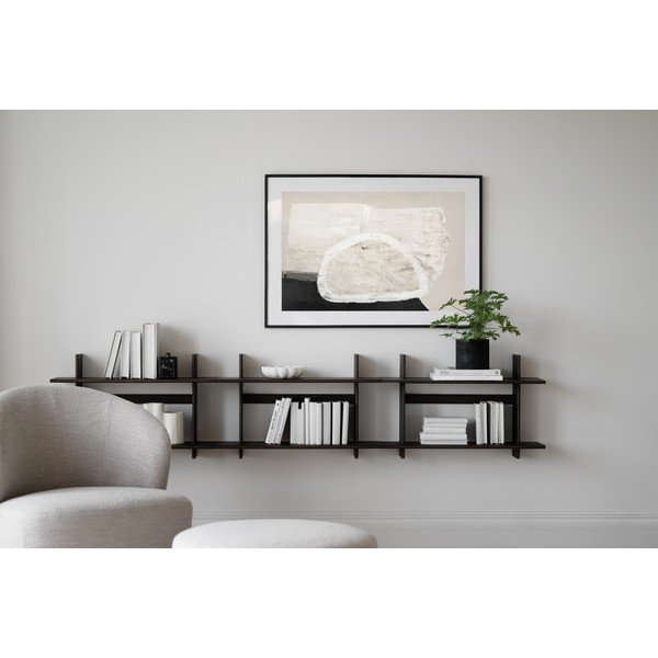 Mensola colore naturale scuro con effetto rovere con ripiani multipli 75 cm Westlock – Rowico-image-4
