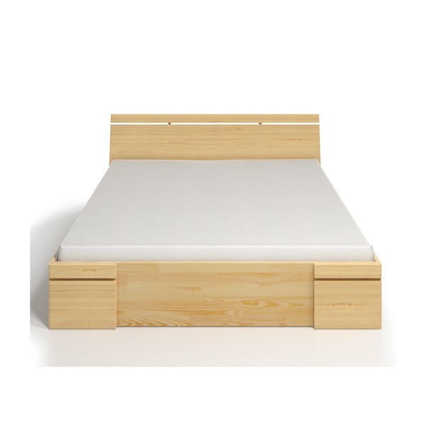 Letto matrimoniale in legno di pino con cassetto SKANDICA Sparta Maxi, 140 x 200 cm - Skandica