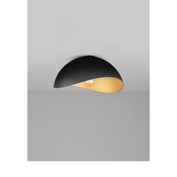 Plafoniera nera opaca/dorata in metallo Opsi – Nova Luce-image-2