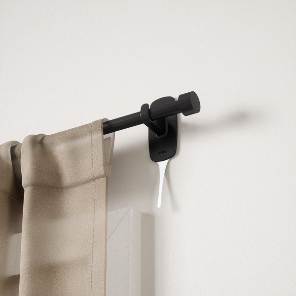 Bastone per tende nero opaco in acciaio regolabile 40 - 71 cm Adhera – Umbra-image-1