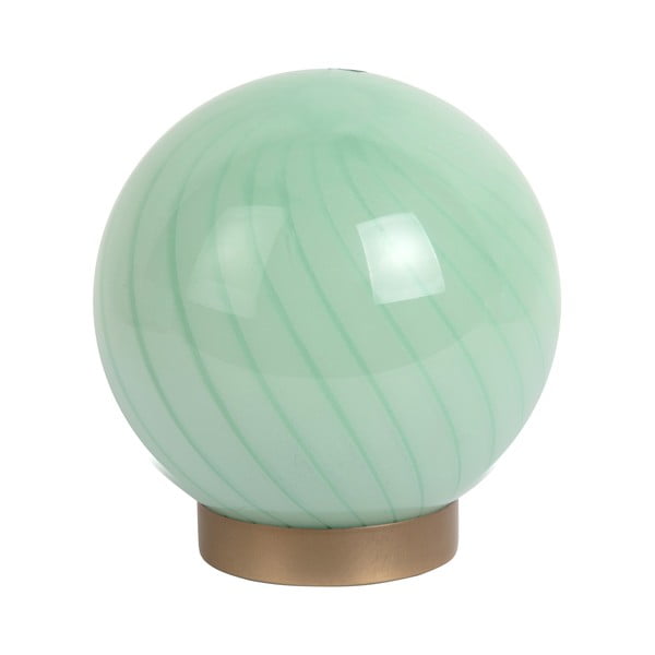 Lampada da tavolo verde chiaro con paralume in vetro (altezza totale 17 cm) Summer Globe – Leitmotiv