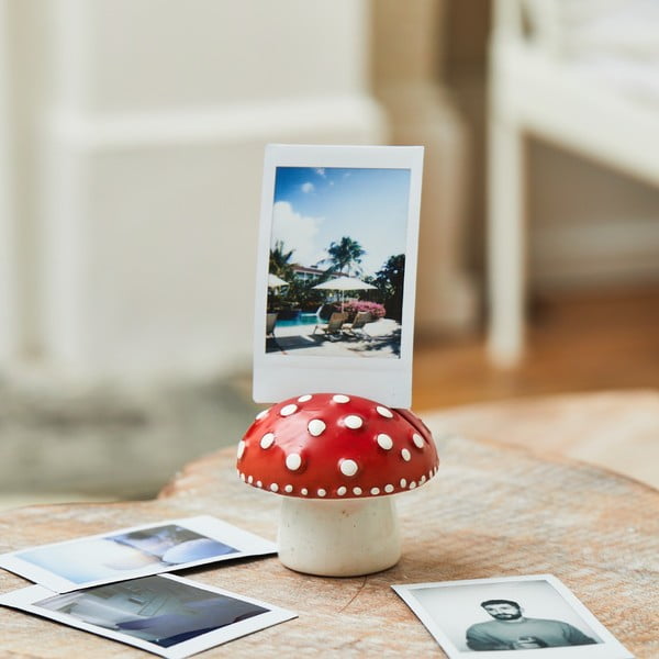Portafoto in pietra rossa 7x6 cm Mushroom - Sass & Belle-image-1