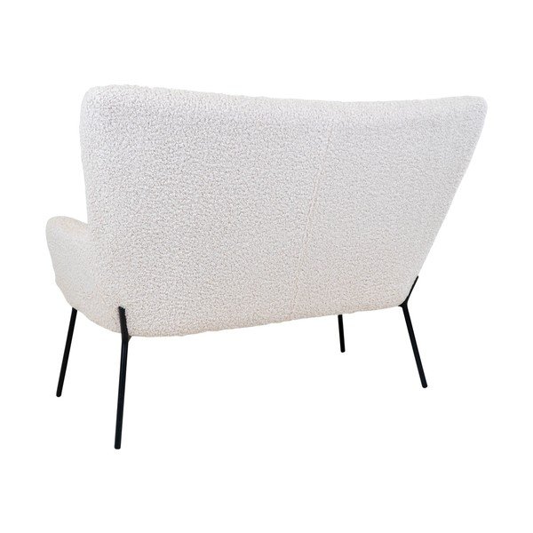 Divano bouclé bianco 128 cm Glasgow - House Nordic-image-3