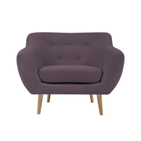 Poltrona viola con gambe leggere Sicile - Mazzini Sofas