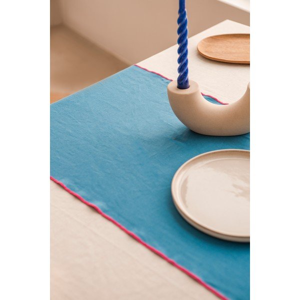 Runner da tavola in lino in set da 2 41x130 cm Contrast Edge - Really Nice Things-image-1