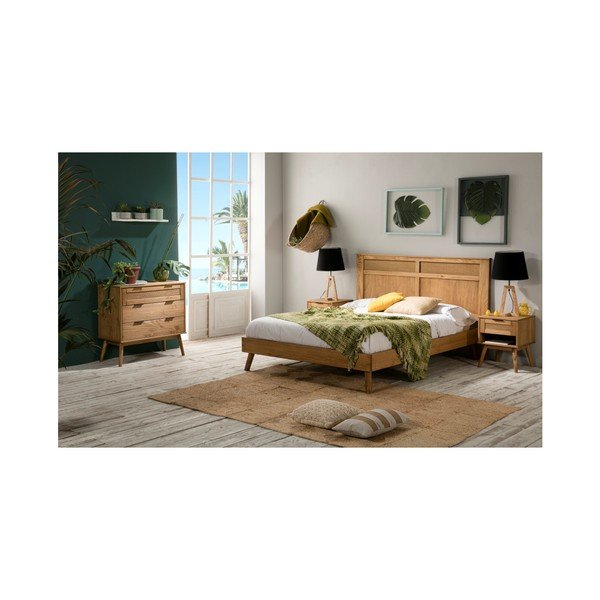 Comodino in legno di pino marrone Asmara - Marckeric-image-2
