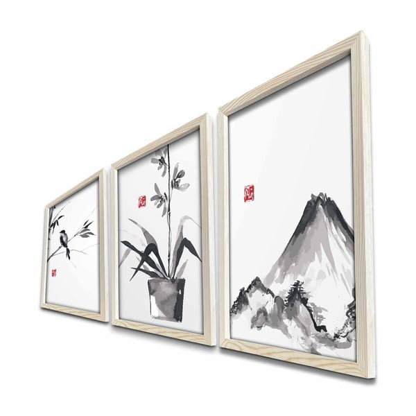 Set di dipinti 3 pz 38x53 cm – Wallity-image-2