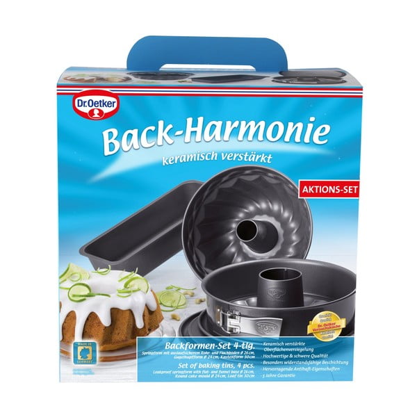 Set di 4 pezzi di teglie in acciaio Quattro - Dr. Oetker-image-2