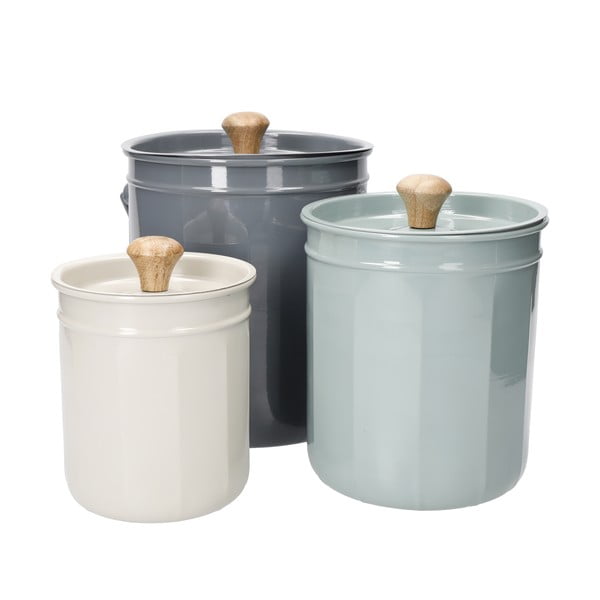 Contenitori in acciaio per rifiuti compostabili in set da 3 - Kitchen Craft