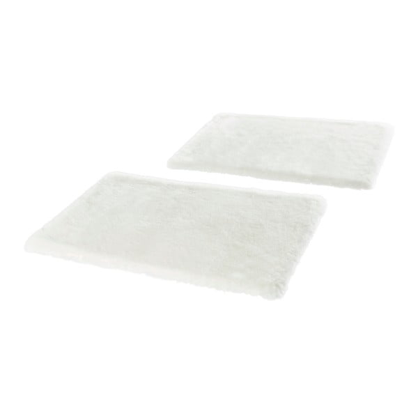 Set di 2 tappeti bianchi per letto Soft, 90 x 140 cm Uni - Mint Rugs