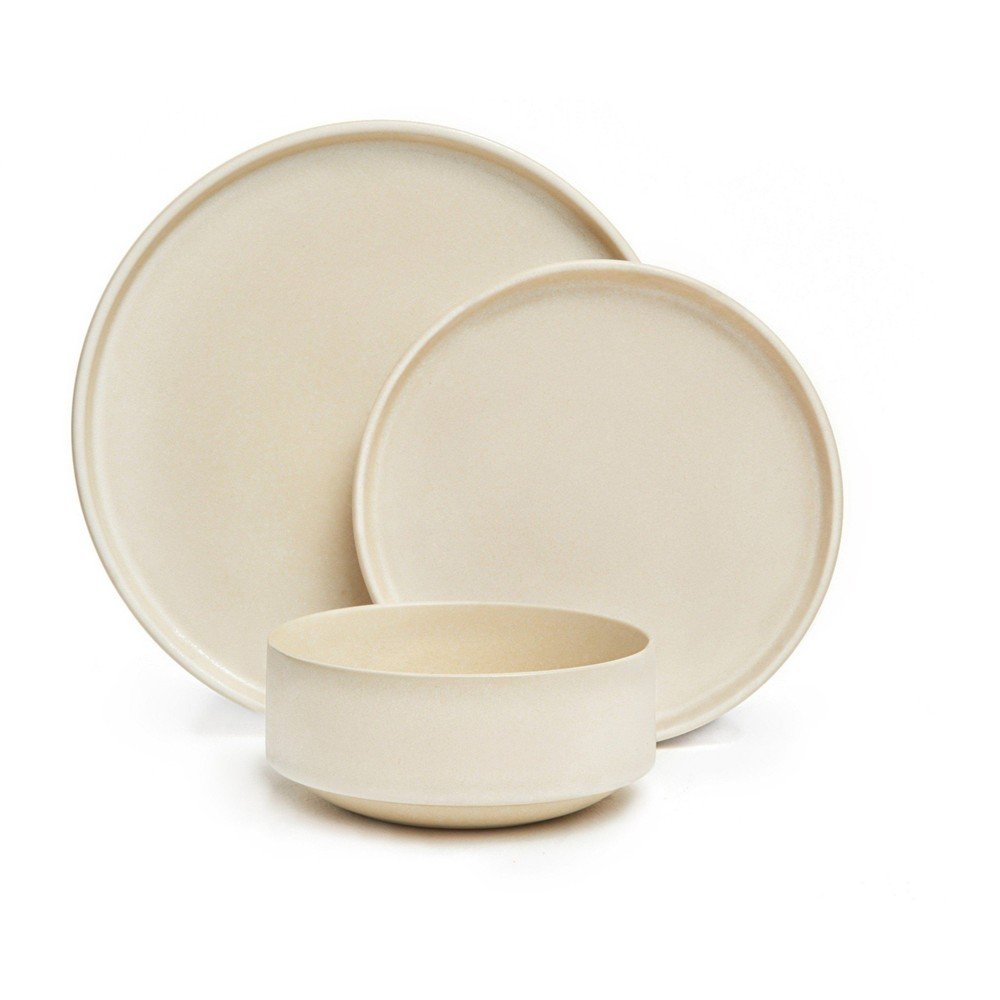 Set di piatti color crema in gres 12 pz Malia - Bonami Selection | Set di piatti e stoviglie