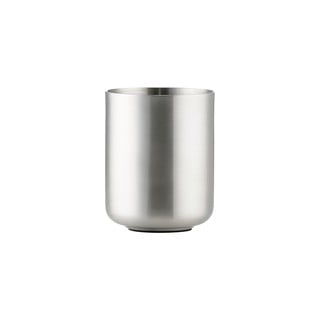 Portaspazzolino color argento opaco in acciaio inox Ume – Zone