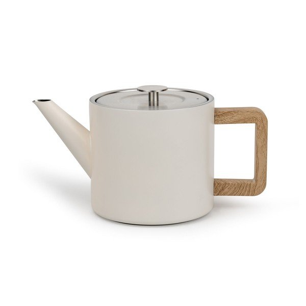 Teiera avorio in acciaio inox con filtro 1,1 l Duet Narvik – Bredemeijer