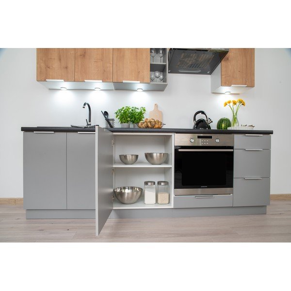 Cucina dritta con piano di lavoro 240 cm Brodie - STOLKAR-image-3