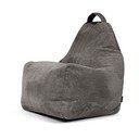 Puof a sacco grigio scuro con rivestimento in velluto a coste Play Amuse – SLOWDOWN