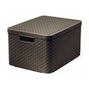 Scatola con coperchio marrone scuro in plastica 33x44,5x25 cm Style – Curver
