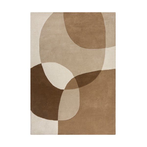 Tappeto marrone/beige in lana tessuto a mano 200x290 cm Glow – Flair Rugs